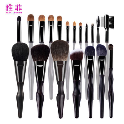 comprar 18pcs de pelo natural gran maquillaje conjunto de maquillaje de etiqueta privada Fabricación en línea