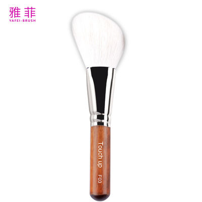 comprar F03 Maquillaje de pelo de cabra de color blanco real cepillos de contorno de ángulo plano Fabricación en línea
