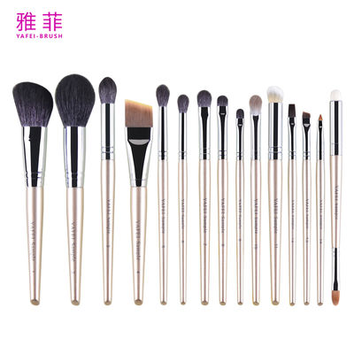comprar 291A01915 Conjunto de pinceles de maquillaje con logotipo personalizado Pantalón de pinceles de maquillaje con mango de madera Fabricación en línea