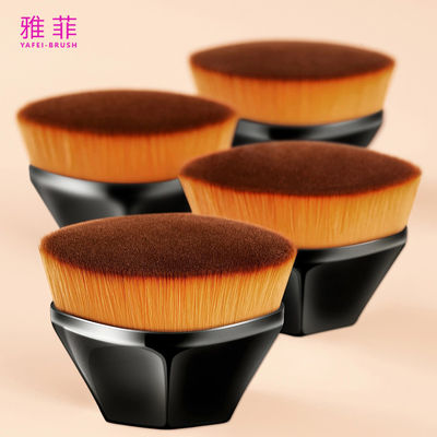 No 55 pincel de base Plano vegetariano Pincelas de maquillaje sintético Pincelas de base única Amistosas con la piel