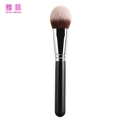 A08 Cabello curvo de nylon cabeza redonda maquillaje cepillado sintético cepillado cosmético personalizable