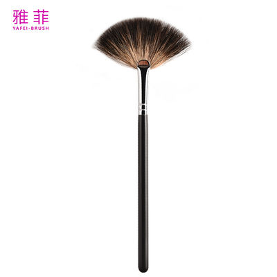 A58 OEM Cepilla de maquillaje fija en forma de abanico Cepilla de maquillaje de pelo de perro de mapache fino
