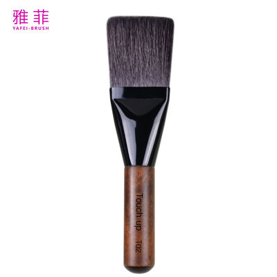 T02 Personalización de maquillaje de cabello animal cepillos de maquillaje de polvo plano herramientas cosméticas