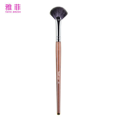 TOUCH UP 09 profesional personalizado pelo de cabra ventilador maquillaje cepillo de precisión resaltar contorno nariz ojos sombra mango de madera