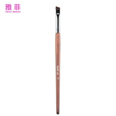 TOUCH UP 19 Logotipo personalizado fina delgada Vegana ceja maquillaje de bronce de cepillo mango de madera
