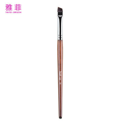 TOUCH UP 20 Logotipo personalizado Pluma de esmalte con ángulo Amplia maquillaje vegetariano plano Cepilla de mango de madera