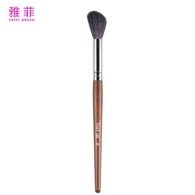 TOUCH UP 28 Blusher de mezcla de nariz sombra de contorno de cepillo logotipo personalizado cabello de animal cobre ferrule mango de madera de calidad premium OEM ODM fábrica