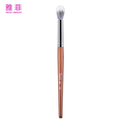 TOUCH UP 29 Blusher de polvo de mezcla de cepillo de sombra de ojos Logotipo personalizado de pelo de animal Ferrule de cobre mango de madera calidad superior