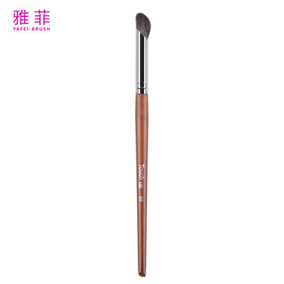 TOUCH UP 30 pincel de sombra de nariz Logotipo personalizado de cabello de animal Ferrule de cobre mango de madera de calidad premium OEM ODM fábrica