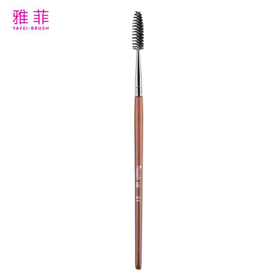 TOUCH UP 31 pestaña espiral ceja rizada cepillo logotipo personalizado de cobre ferrule mango de madera calidad superior