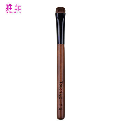 T10 sombra de ojos ceja cabello negro pony maquillaje profesional cepillo multifuncional mango de madera