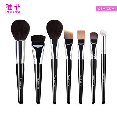 Set profesional de brochas de maquillaje, forma de lengua mediana, clásico, pelo de marta, brocha para difuminar, mango personalizable en color y tamaño