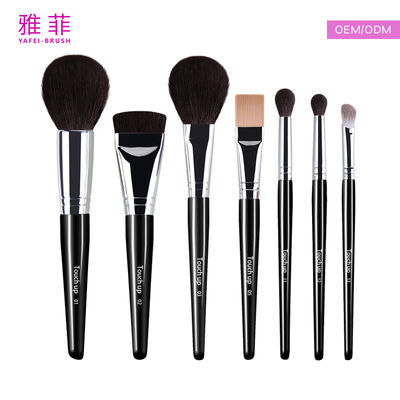 Brochas de maquillaje de pelo de animal, forma de lengua mediana, pelo de sable clásico, brocha difuminadora, tamaño, color y logotipo personalizables disponibles
